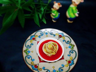 吃掉一朵花+玫瑰蒸饺,成品图