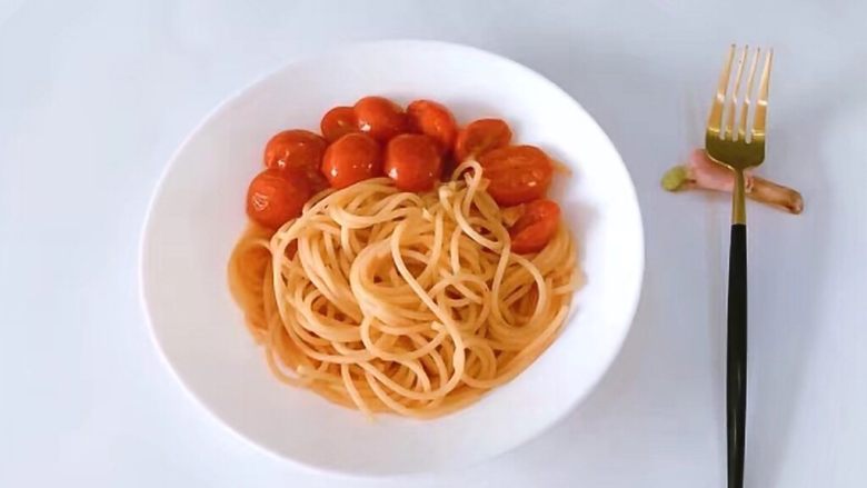 番茄意大利面,来个正面图美味又简单