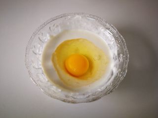 懒人料理+炫彩鸡蛋饼,第一步：面粉加水，调成面糊，不要调太稀，因为还要加鸡蛋。