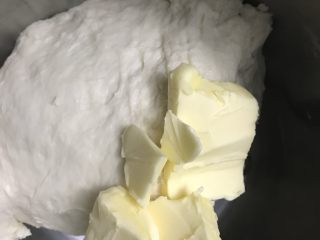 中种奶酪白吐司~ GOURMETmaxx揉大面团记录,4分钟左右加入黄油。