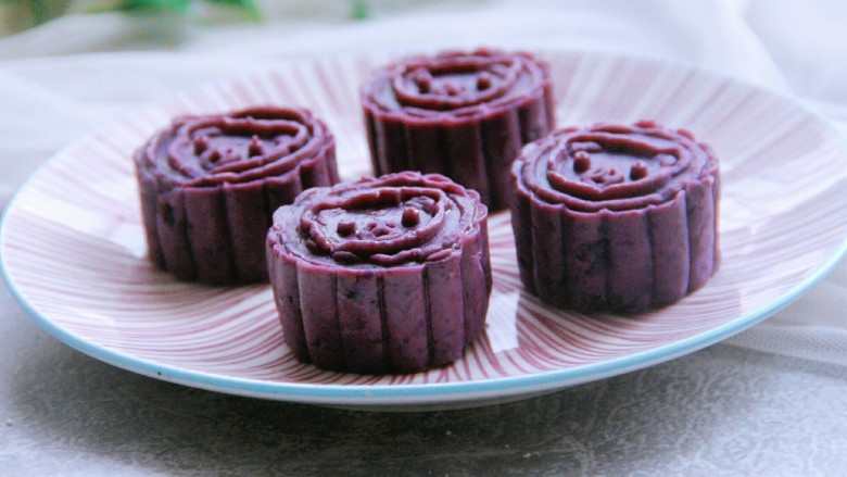 紫薯红豆糕,成品