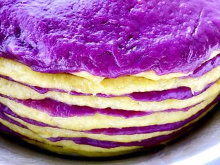 紫薯南瓜发糕,关火后焖5分钟出锅
