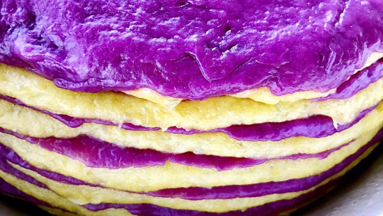 紫薯南瓜发糕,关火后焖5分钟出锅