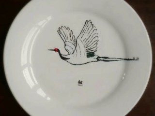 那些日子做过的餐盘画,鹤