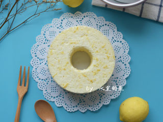 柠檬天使蛋糕,成品