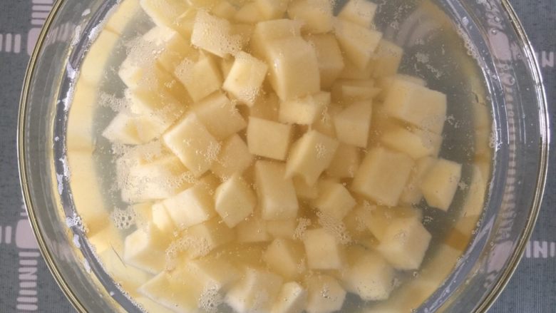 减脂素罗宋汤,土豆1cm大小一块，用水泡着