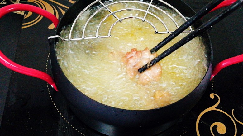 糖醋菜+福州当地菜--荔枝肉,炸到焦黄