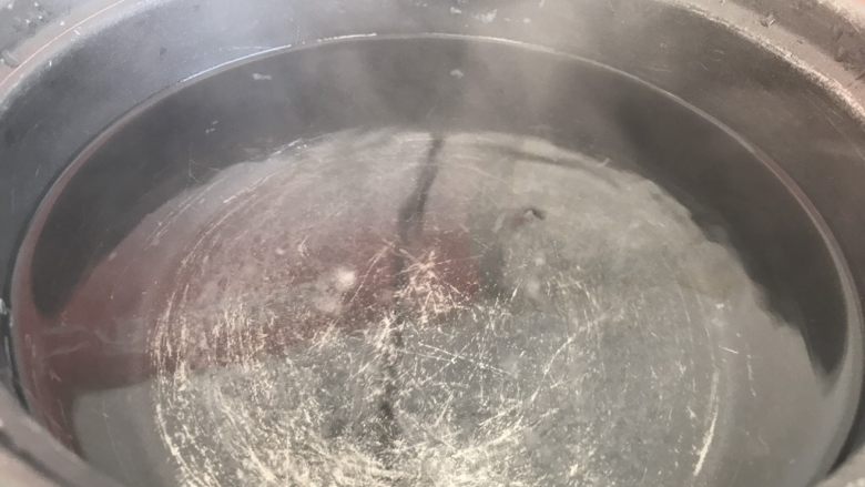 青木瓜银耳枸杞汤,锅内烧开水