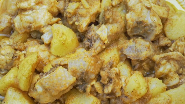 咖喱土豆炖鸡块,成品图