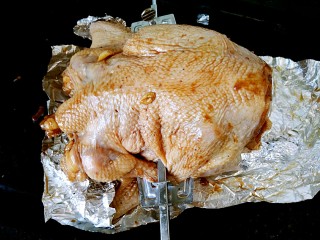 #感恩节食谱#秘制烤鸡,忘记包锡纸了😂😂鸡翅尖和鸡小腿部分，包锡纸