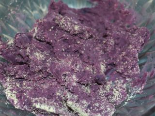 紫薯椰丝球,下芝士粉