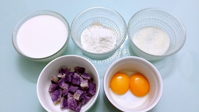 #感恩节食谱#紫薯蛋挞,准备好材料