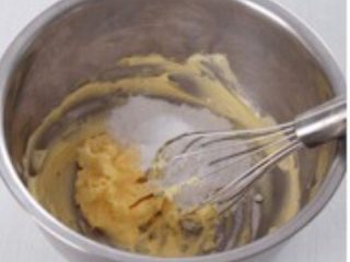 糖渍橙皮小饼干,黄油室温软化，加入糖粉，盐搅拌均匀