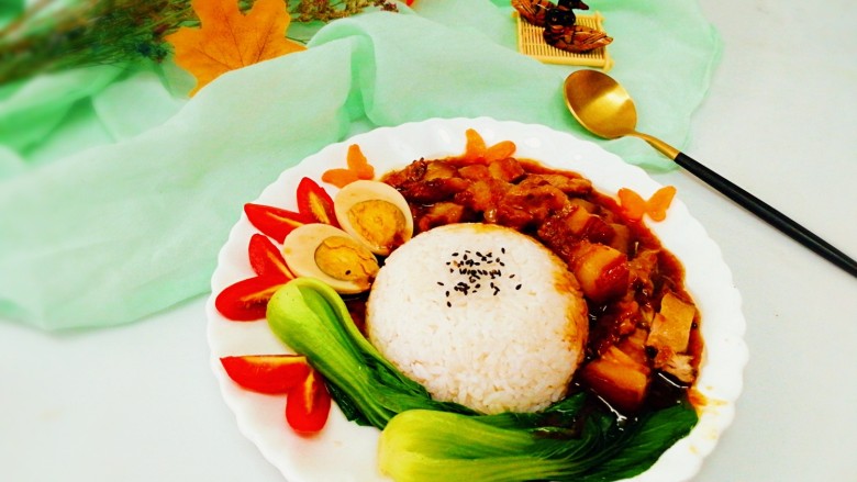 #感恩节食谱#+台湾卤肉饭,成品图