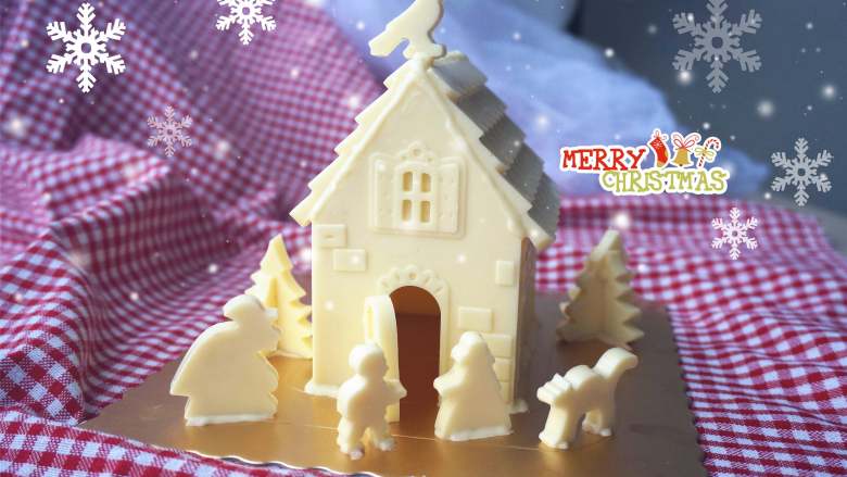 【圣诞节】巧克力圣诞屋,白色款