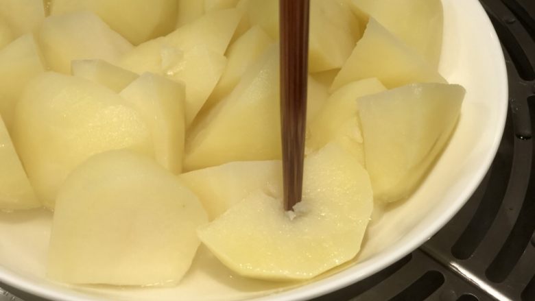 #圆土豆#豆泥团,用筷子测试