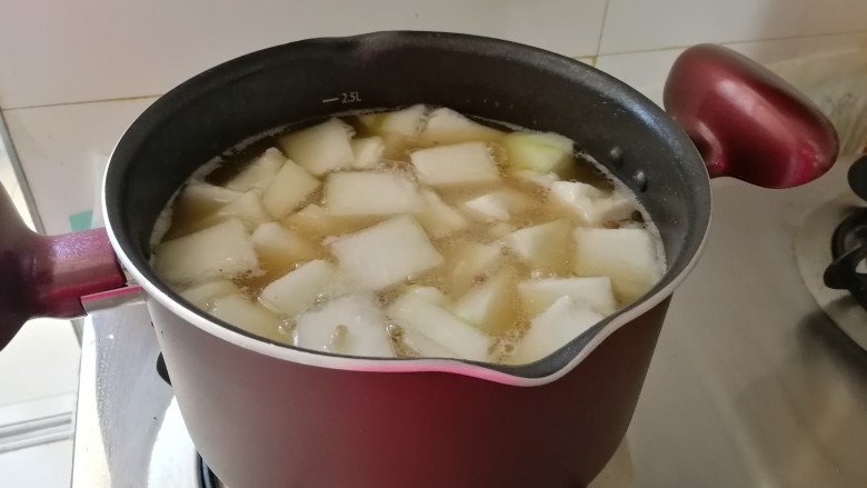 冬瓜桂圆大枣排骨汤,加冬瓜炖10分钟，加点盐。