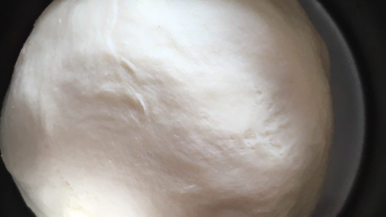 百分百中种北海道醇奶吐司,揉成面团后室温发酵