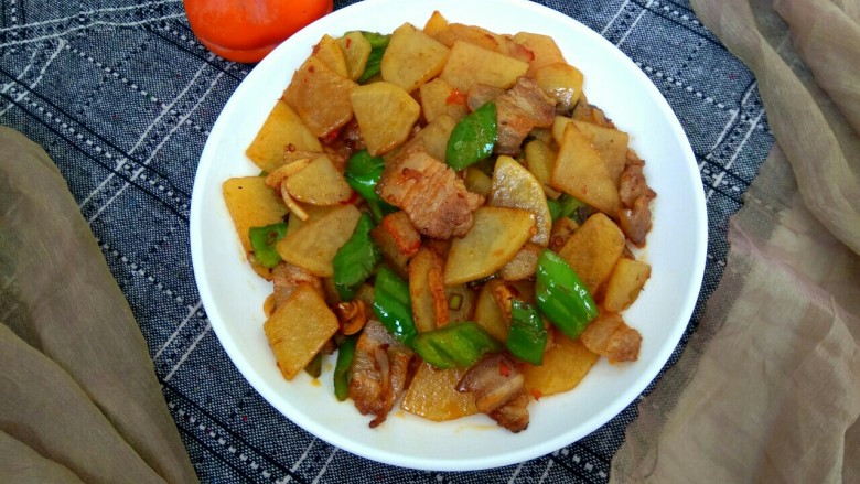 圆土豆+干锅土豆片,成品，干香下饭