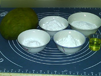 芒果椰蓉冰皮月饼,准备用料