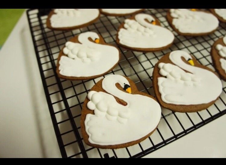 糖霜饼干，圣诞版，玻璃糖,以前做的小天鹅