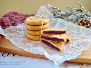 黄金紫薯饼,成品