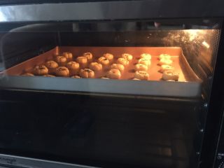 宫廷桃酥（植物油版）,烤箱上火180度，下火150度预热好后将烤盘放入烤箱中层进行烘烤，表面上色后关火，约需20分钟，温度有偏差，时间不固定，以表面上色情况为准