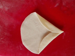 蝴蝶蒸饺,如图把擀好饺子皮反过来，折好，