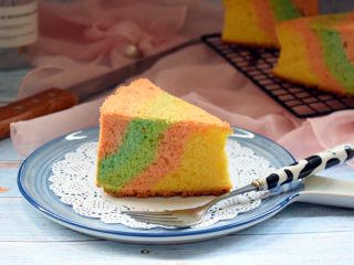 彩虹蛋糕,成品图