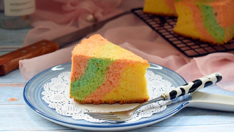 彩虹蛋糕,成品图