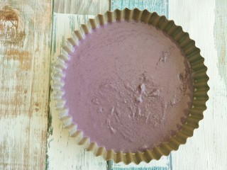 紫薯马蹄糕,压好的紫薯马蹄浆