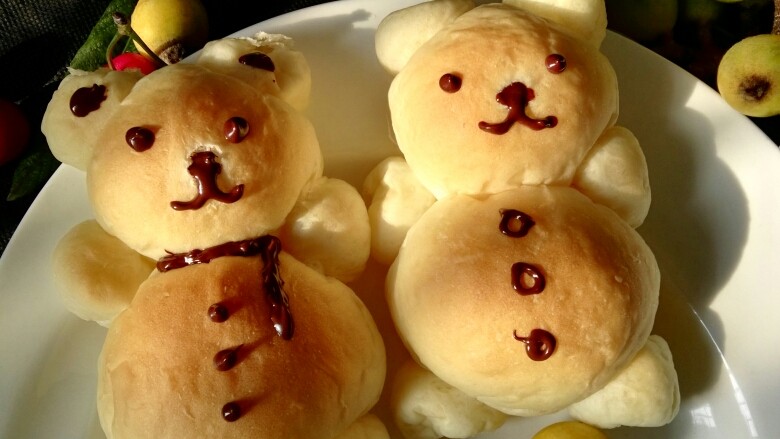 酸奶小熊面包,可爱的小熊～ 