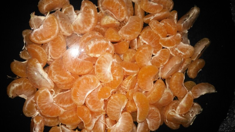 水果果冻,下橘子煮开