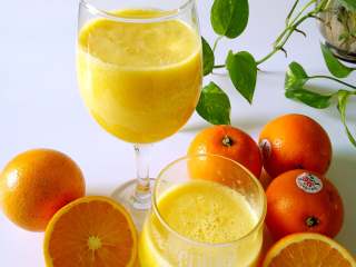 鲜榨橙汁,成品图