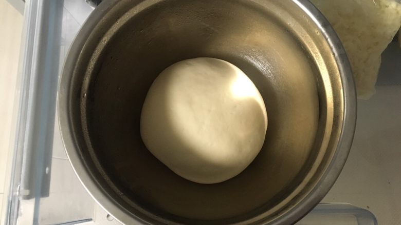 日式牛奶面包卷,17小时以后取出中种面团