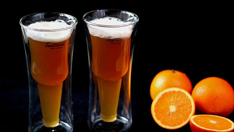 酸酸甜甜好滋味，我是香橙“啤酒”,橙子“啤酒”制做完成