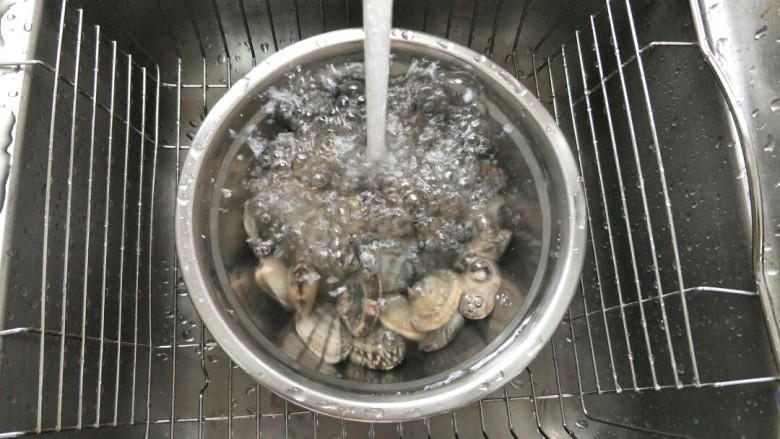 花蛤豆腐汤,养好的花蛤搓洗干净