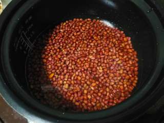 自制红豆沙,打泡好的红豆放入电饭煲或电压力锅，加水稍微没过红豆，跟做米饭水量差不多。