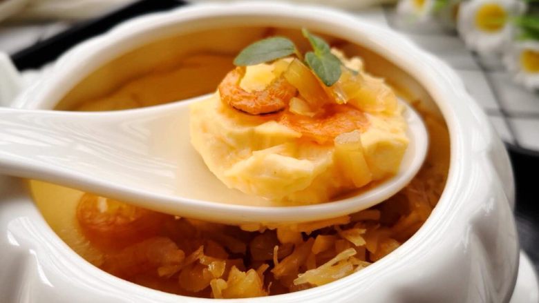瑶柱虾米蒸水蛋,营养美味兼备，绝对值得一试！