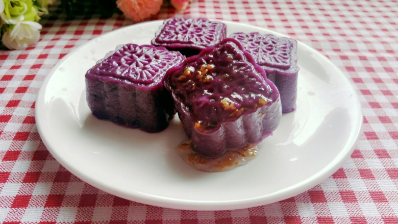 紫薯饼,成品图来一张，美美哒！