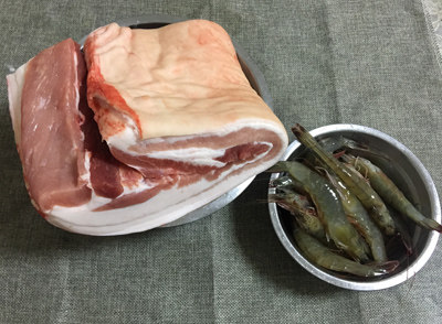 鲜虾四喜肉,原料图片