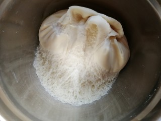 中种酸奶排包,发酵至内部呈蜂窝状即可；