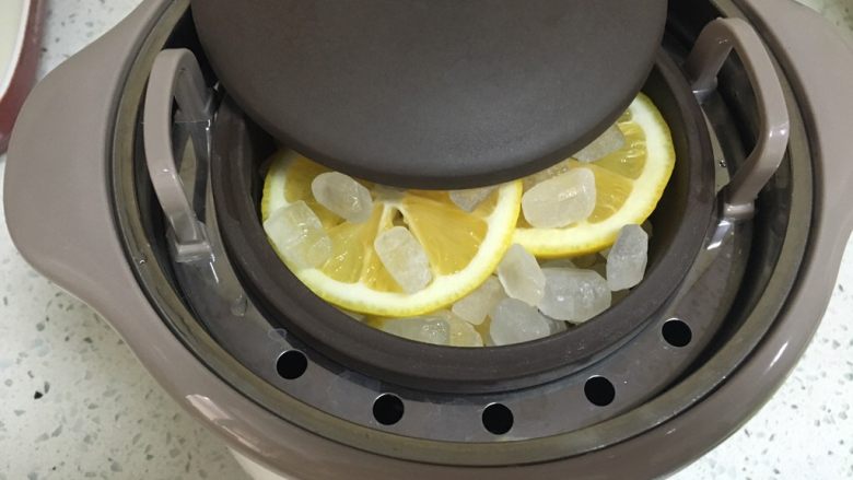 柠檬川贝膏,外胆加足水，选择甜品功能。