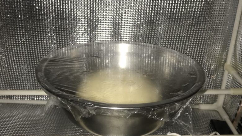 桑葚烫种小餐包,迸进发酵箱温度在28度进行基础发酵。