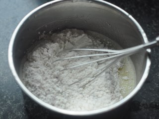 南瓜肉桂玛芬,加入过筛的低粉、泡打粉和肉桂粉，