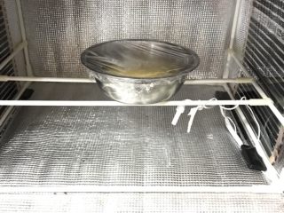 胡萝卜奶香吐司,放进提前预热的发酵箱里，温度在28度。