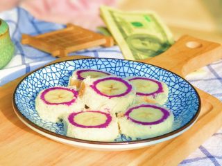 香蕉紫薯吐司卷,美美哒……😁😋🤤
