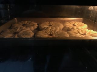 椰蓉花朵面包,送入提前预热好的烤箱中层上下火175 度25分钟。