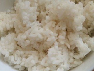 火腿炒米饭,倒油加入葱，姜，先中火炒米饭再转小火，，，