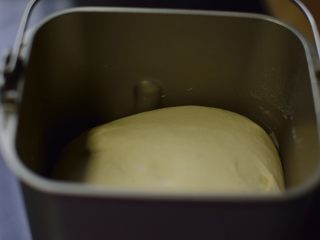 铸铁锅基础披萨,盖上盖子，室温发酵至两倍大。我这里现在是冬天，室温5度，发了3、4个小时。